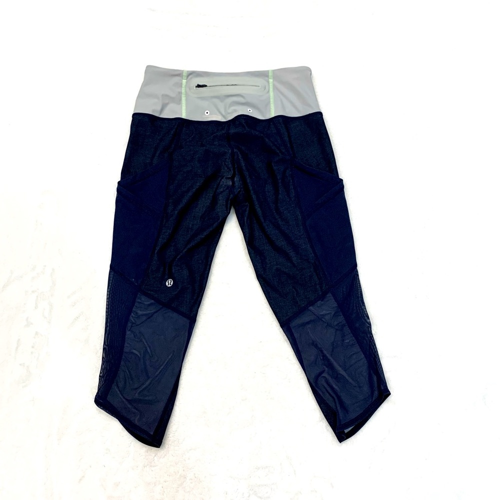 Lululemon athletica capri crop mesh leggings size 4